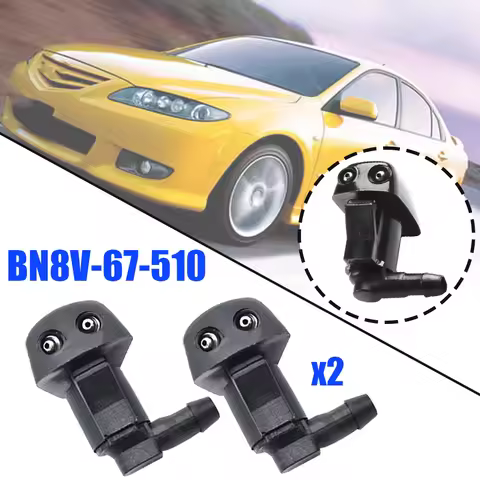 2x New Front Windshield Washer Jet Nozzle For Mazda 3 MK1 (03-09) 5 MK2 (06-10) 6 MK1 (02-08) 2006 2