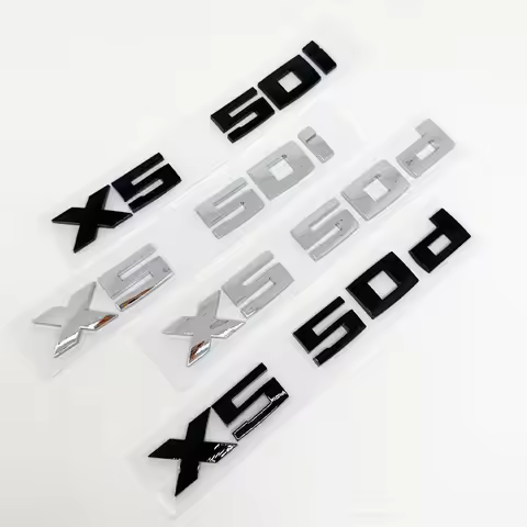 Fits for silver black 3D M X5M50i X5M50d Numbers ABS Emblem for X5 Series E70 G05 Car Trunk Exterior