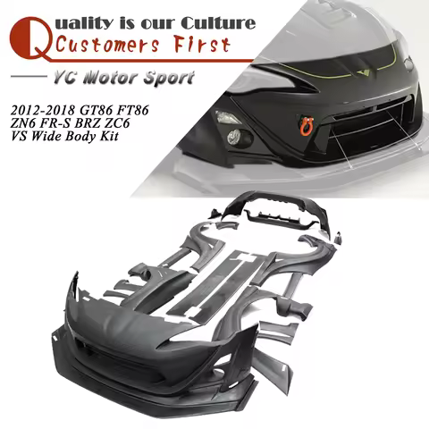 Car Accessories Fiber Glass VS Style Wide Bodykit Fit For 2012-2018 GT86 FT86 ZN6 FR-S BRZ ZC6 Front