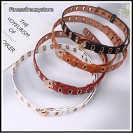 [FF] New Grunge Women Belt Adjustable Hole Grunge Punk Belts For Women Alloy Pin Bule PU Leather Bel
