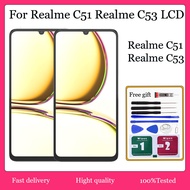 For Realme C53 C51 LCD Touch Screen Replacement Part JGZS TI41 Original