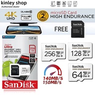 SanDisk Ultra High Endurance Micro SDXC 4K UHD 256GB/128GB/64GB Class 10 140MB/s 150MB/s พร้อมการ์ดอ