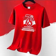Baju Kaos 17 Agustus 2023 Indonesia Hut Ri 78 Merah Cowok Cewek / Kaos Kemerdekaan Pria Wanita Indonesia Hut Ri 78 Terbaru