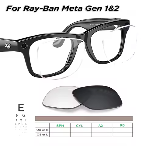 For Ray Ban Meta Lens Replacement Wayfarer Headliner Gen12 Anti Blue Photochromic Prescription Lense