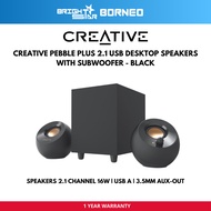 CREATIVE PEBBLE PLUS WITH SUBWOOFER Speaker - Black