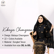 Plus Size 3XL-8XL | Kebaya Cheongsam + Selendang | Songket Tenun | Kebaya Dress