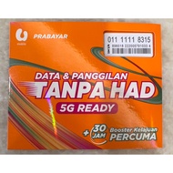 (NEW) U MOBILE PREPAID VIP TEL NUMBER - 011 1111 8315