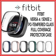 FITBIT Versa 4 / Sense 2 Tempered Glass Case Fitbit Watch Versa4 / Watch Sense2 Smart Watch Protecto