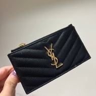 Ysl 黑金零錢包卡夾