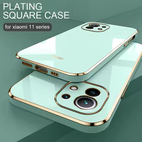 Luxury Plating Frame Phone Case For Xiaomi Mi 11 Lite 5g On Xiomi 11lite 4g 11i Mi11 i Xiaomi11 Ultr