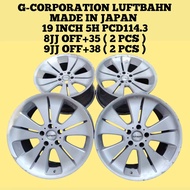 Toyota Nissan Mitsubishi Honda Lexus Sport Rim 19 Inch 5H Pcd 114.3 8JJ 9JJ G-Corporation  Luftbahn 