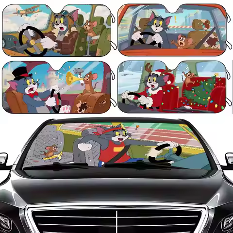 Drive-Jerrys-i-Toms Car Sunshade Curtains 130x70cm Car SunShade Windshield Cover UV Protection Auto 