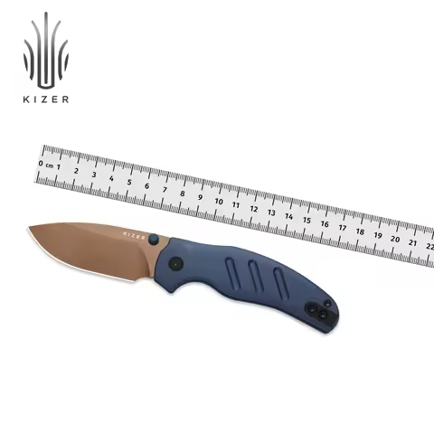 Kizer Folding Knife C01C 2.9 CD/C01C 2.9 BS Ki3488.29CDA1/CDA2/BSA1/BSA2 Aluminum/Micarta Handle wit