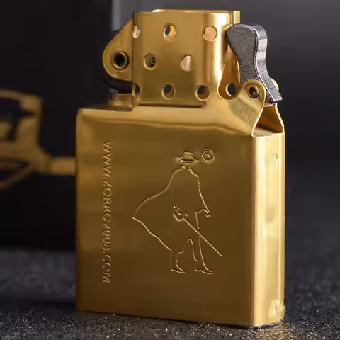New ZORRO Dual Fire Torch Insert Lighter Gas Jet Windproof Flint Oil Lighter Inflatable Butane Liner