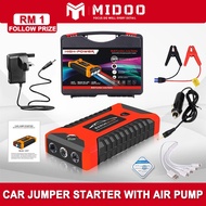 High Power 99800MahMulti function Car Jumper Car PowerBank CarJump Start Emergency jumper power bankpump Car Battery Automotive Car Tyre Jumper Kereta Car Emergency Powerban