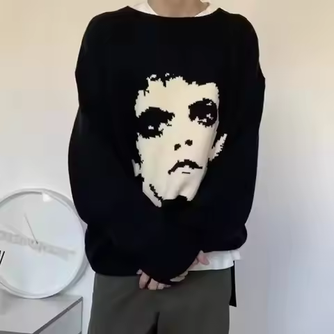 Archive LOU REED avatar extinct wool short sweater ER/D