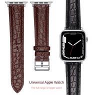 Soft crocodile leather strap suitable for Apple Watch 10/9/8/7/6/5 series dials 42mm 45mm 49mm