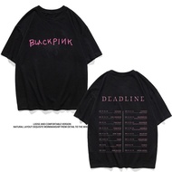 Kpop BLACKPINK 2025 WORLD TOUR <DEADLINE> Tshirt Fashion Tshirt 100%Cotton Women Men shirt1