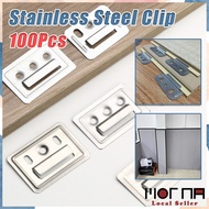 100Pcs Stainless Steel Clip PVC Wall Panel WPC Board Ceiling Cladding Panel Plastic Metal Wall