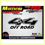 ✧ ∆ ◮ Multicab 4x4 marking Sticker Decals Set cut-out vinyl