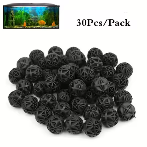 30 Aquarium Fish Tank Bio-Balls, 16mm Fish Pond Filter Material, Fish Tank Bio-Ball Culture Balls