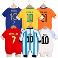 Baby Baby Football Jersey Autumn Winter Plus Velvet Hundred Days Boy C Romes Argentina Jersey Newbor