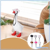 [LzdjlmybbMY] 6x Mini Desk Goose Headwear Funny Goose Statue Toys for Porch Classroom Home