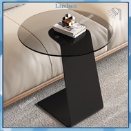Side Table Glass Small Tempered Side Table Minimalist Side Table Bedroom Round Sofa Side Table