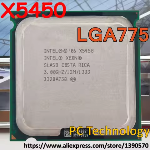 Origina Intel Xeon X5450 3.0GHz/12M/1333Mhz/CPU equal to LGA775 Core 2 Quad Q9650 CPU,works on LGA77