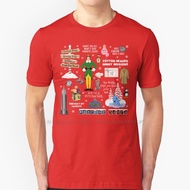 Buddy The Elf Collage , Red Background T Shirt 100% Cotton Buddy The Elf Elf Movie Christmas Movie H