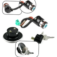 New Motorcycle Ignition Switch Fuel Gas Cap Seat Lock Key Kit For Suzuki GN125 GN 125 1982-2001