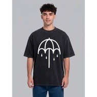 Oversized Cotton Combed 24s Washed Black Bring Me The Horizon BMTH Mc.f supply co