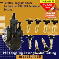Setelan Stelan Gas Stasioner Langsam Lansam Langsm Karburator Karbu PWK CPO 34 Mudah Setting