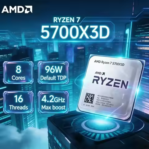 AMD R7 5700X3D Ryzen 7 5700X3D 96MB 3D Cache 8 Core 16 Thread Low Latency Gaming Desktop Processor A