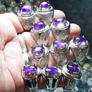 Purple Amethyst Ring 10 Pairs Of Studs | Batu cincin kecubung ungu giwang 10pcs blm pasang