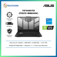 Asus Gaming Laptop TUF Dash F15 FX517Z-MHN144W 15.6'' FHD 144Hz ( I5-12450H, 8GB, 512GB SSD, RTX3060 6GB, W11 )