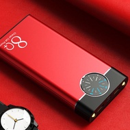 PowerBank 80000mAh 100% Original Clock Design High Capacity Protable Power Bank Metal Frosted Dual LED Light