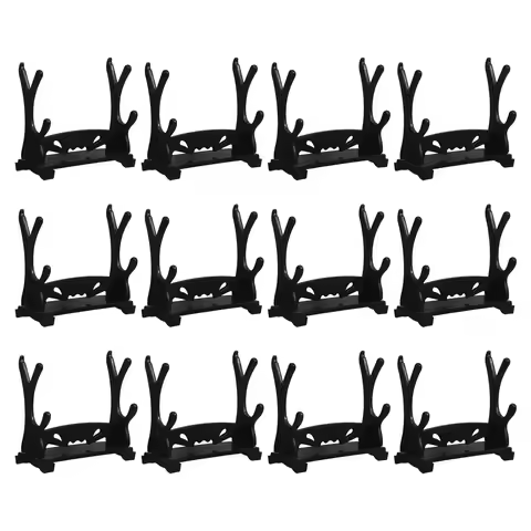 12Pcs Swords Display Stand Premium Plastic Sword Storage Rack for Home Decor Sword Holder Desktop Or