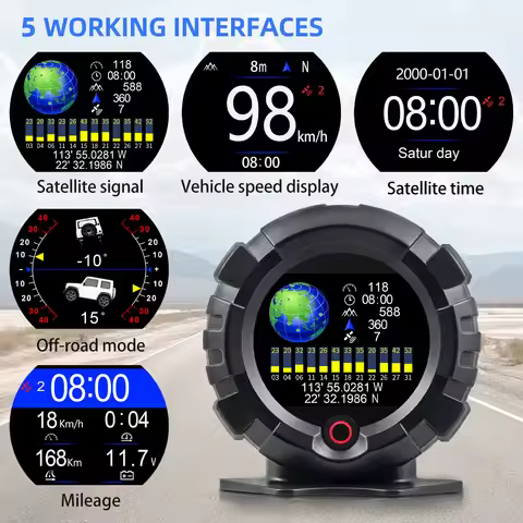 NEW X95 Car Head-Up Display OBD / GPS Speedometer MPH Km/h Off-road 4x4 Inclinometer Slope Angle Til