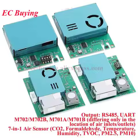 M701 M702 7-in-1 Air Quality Gas Sensor CO2 Formaldehyde Temperature Humidity TVOC PM2.5 PM10 Partic