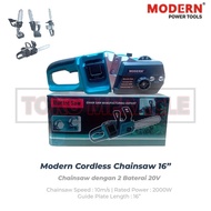 MODERN CORDLESS CHAINSAW 16" ELECTRIC SAW - MESIN CHAINSAW MODERN 2