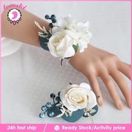 [Lovoski] Corsage, Ribbon Flower Artificial Corsage Girls Bridesmaid for Girls Bridal Party Decorati