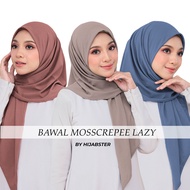 TUDUNG INSTANT BAWAL / INSTANT BAWAL LAZY TRAVEL MOSSCREPE BIDANG 45"