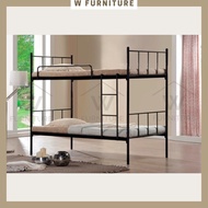 Wfurniture Double Decker Bed Frame/Double Decker Frame Metal / Katil Double Decker / Katil 2 tingkat