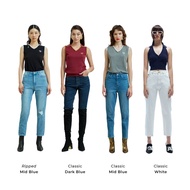 Wara Curved MOM jeans (#561,#565,#563,#586) กางเกงยีนส์ ขายาวทรงมัม