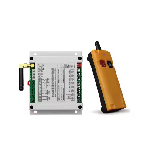 DC 12V 24V 48V 30A Relay 2CH RF Wireless Remote Control Receiver Transmitter 433MHz Garage Door Moto
