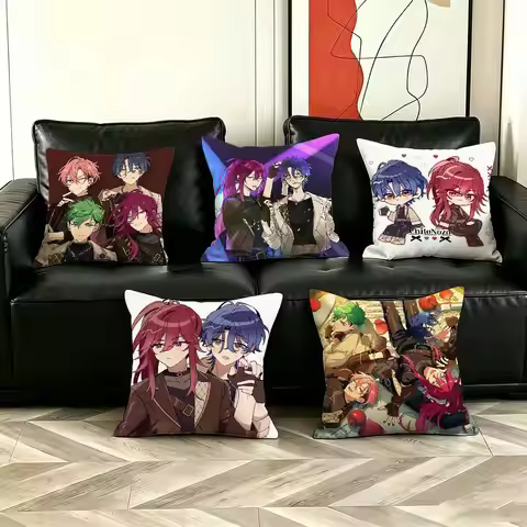 M-MELLOW DEAR Enstars Pillow Case Cushion Cover Throw Pillow Case For Car Sofa