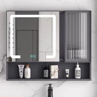 Aluminum Bathroom Intelligent Mirror Cabinet With Lamp Defogging Wall Mounted Toilet Wall Mounted St