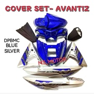 COVERSET AVANTIZ COLOUR BLUE SILVER BODY COVER SET SIAP TAMPAL STICKER STRIPE EGO AVANTIZ125 125 DPB
