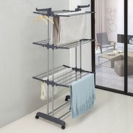 OTHER - 多功能翼型晾衣架毛巾架 晾衫架 晾衣架 晾衣服架 曬衣服架 室內晾衫架 灰色